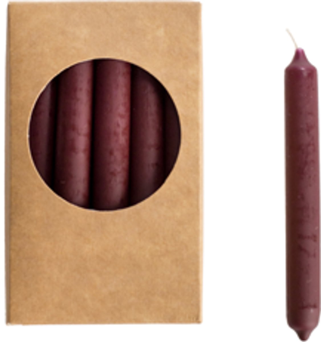 Potloodkaarsjes aubergine
