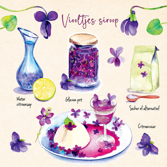 Eetbare bloemen recepten | Mapje met 6 postkaarten