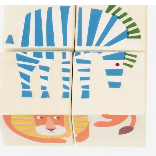 Houten blokpuzzel Wild Wonders