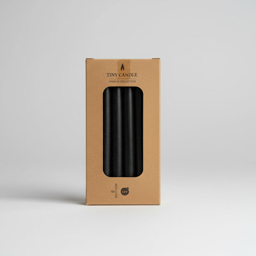 Potloodkaarsjes middel black