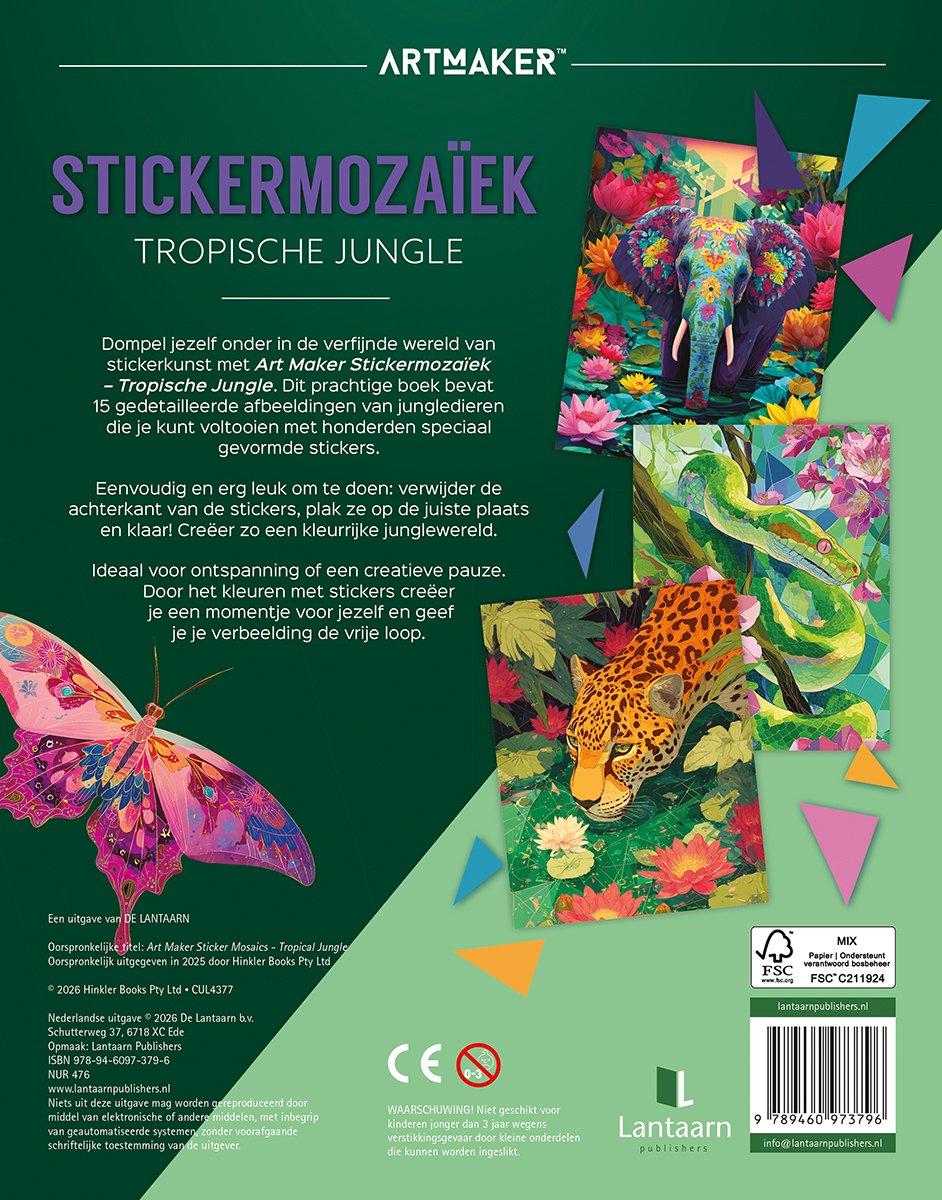 Stickermozaiek - Tropische jungle