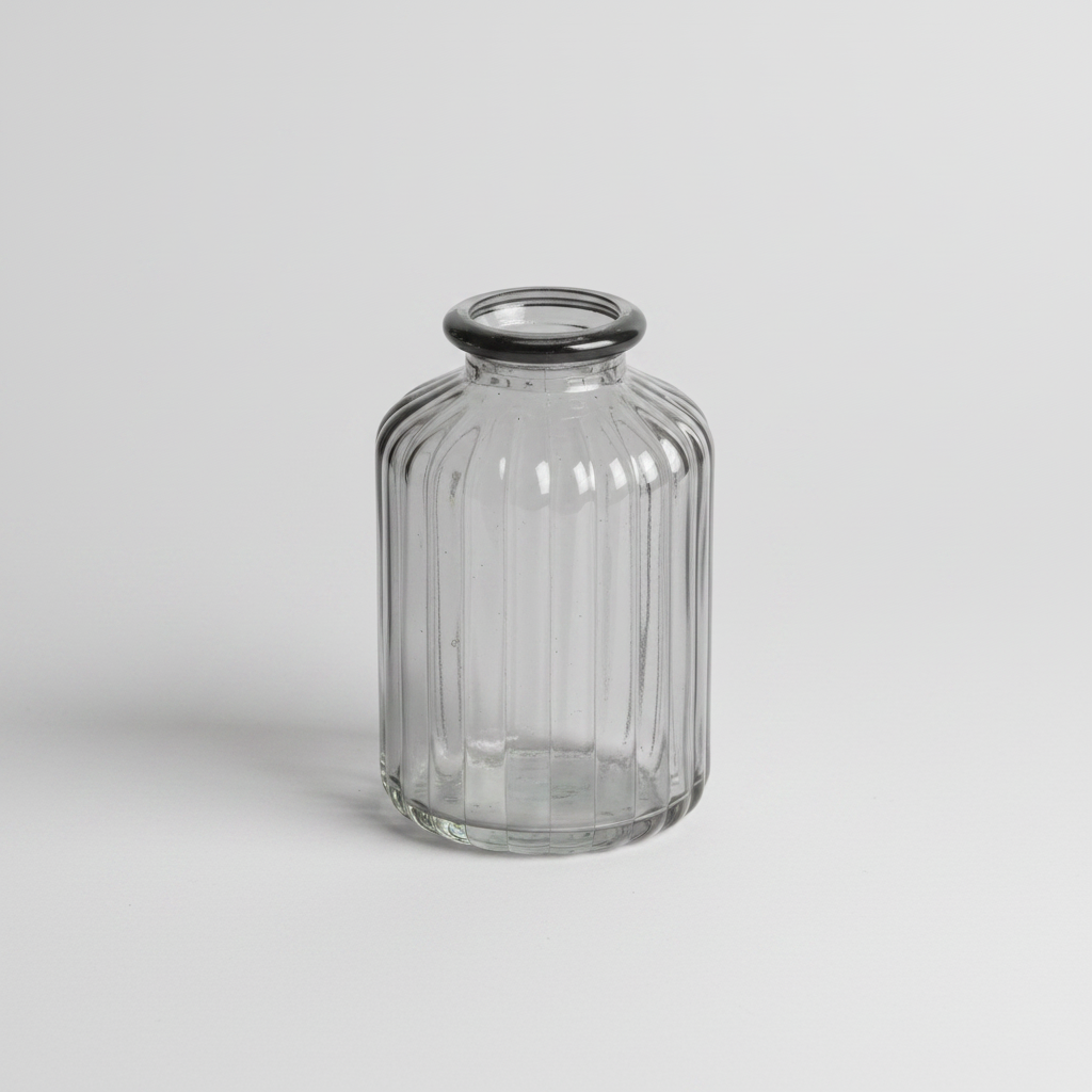 Vaasje glas grijs