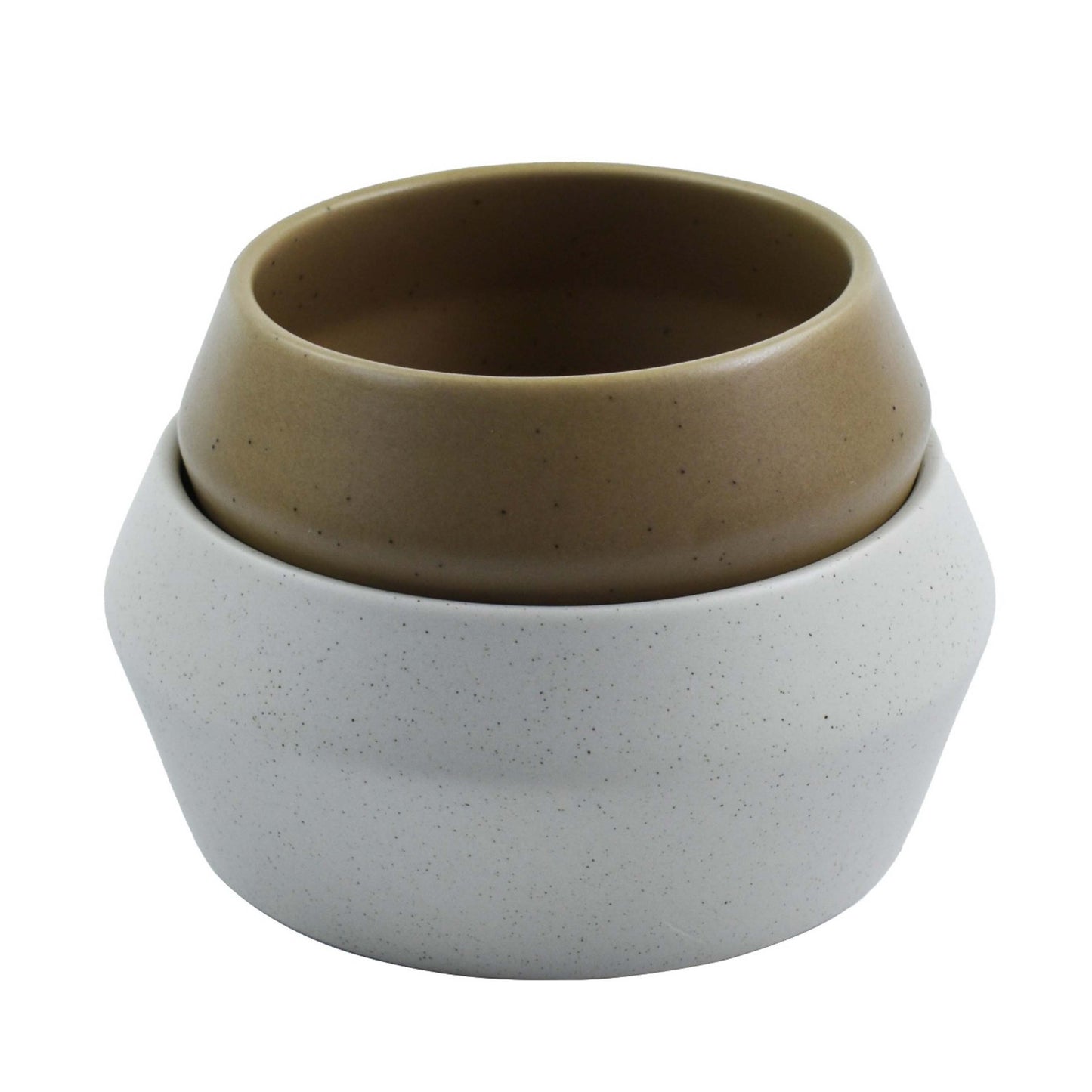 Stapel Schaaltjes Faas Wit/Taupe