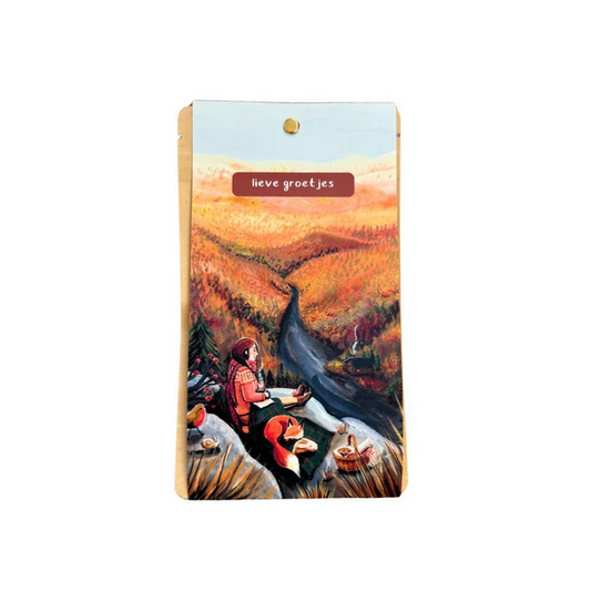 Theekaart Herfstpicknick - Lieve groetjes