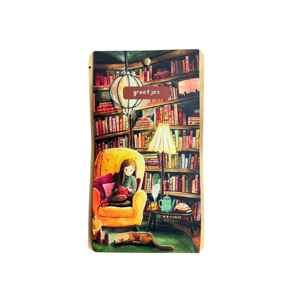 Theekaart Boekenliefde - Groetjes