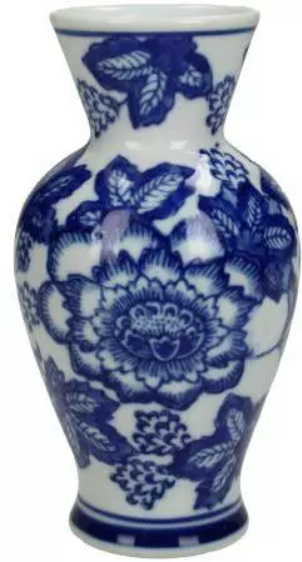 Vaas porselein blauw