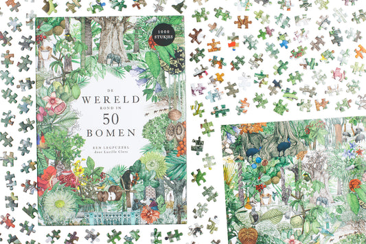De wereld rond in 50 bomen - puzzel