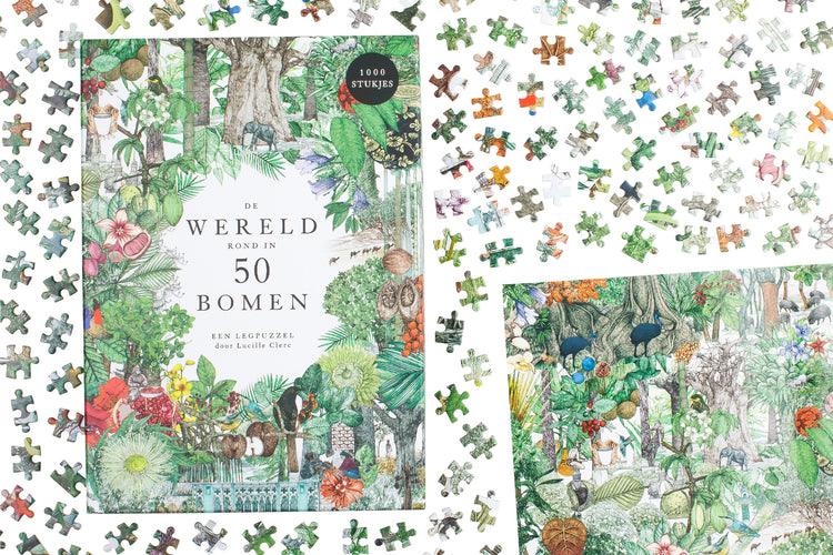 De wereld rond in 50 bomen - puzzel