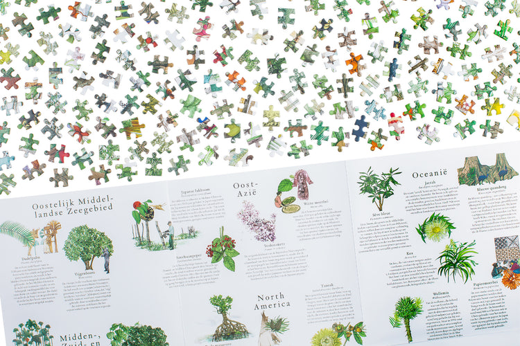 De wereld rond in 50 bomen - puzzel