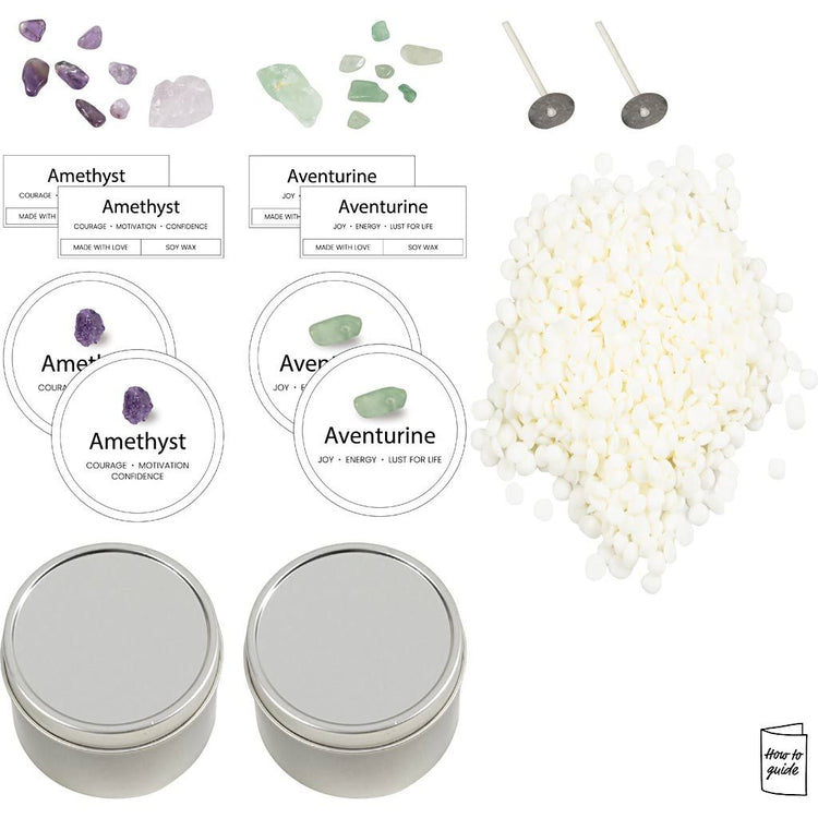 Mini hobbyset - kaarsen maken met edelstenen