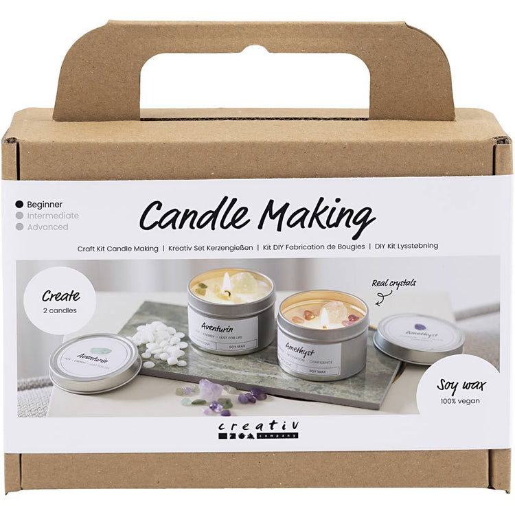 Mini hobbyset - kaarsen maken met edelstenen