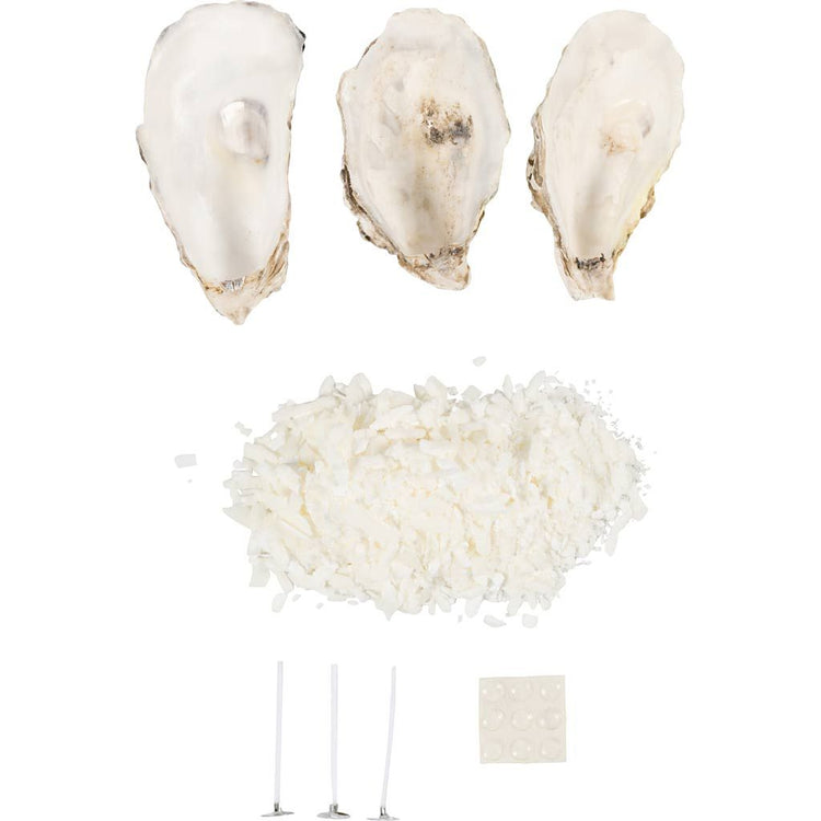 Mini hobbyset kaarsen maken in oesterschelpen