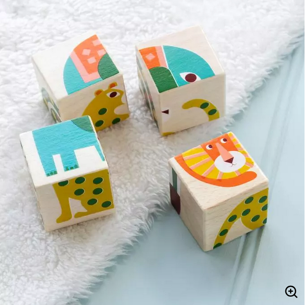 Houten blokpuzzel Wild Wonders