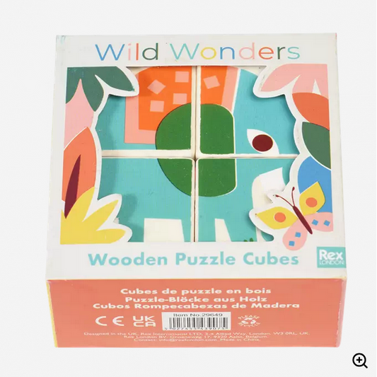 Houten blokpuzzel Wild Wonders