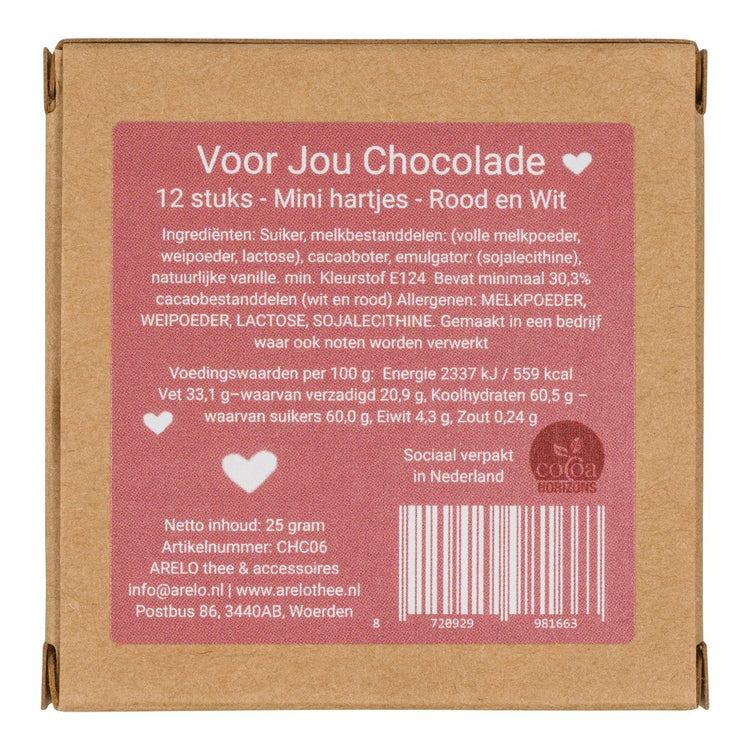 Voor JOU! chocolade hartjes