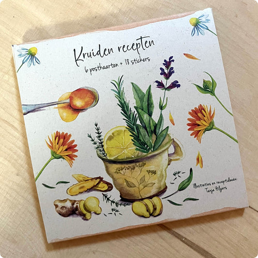 Kruidenrecepten | Mapje met 6 postkaarten