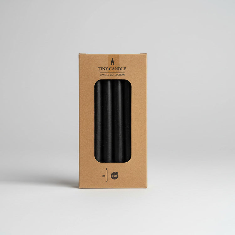 Pencil candles medium black