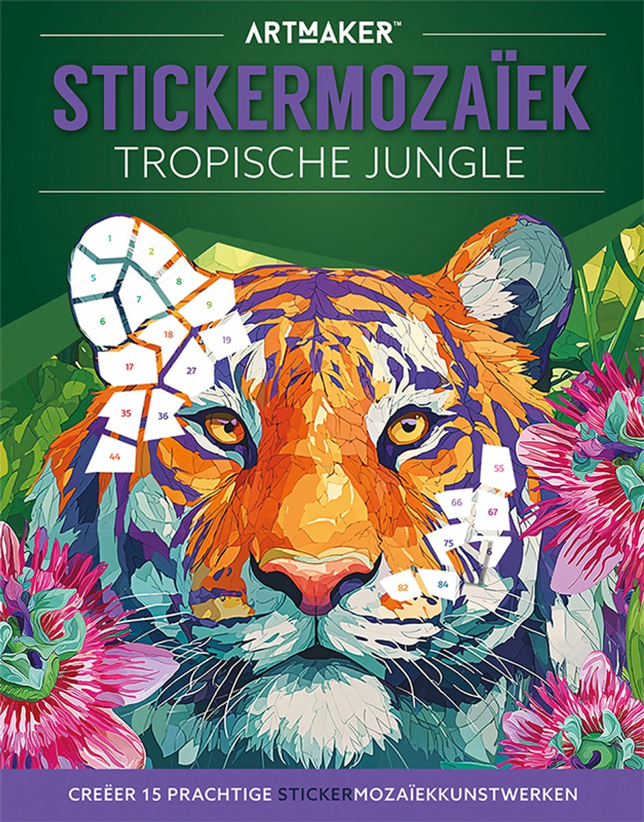 Stickermozaiek - Tropische jungle