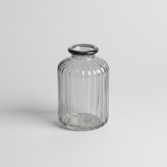 Vaasje glas grijs