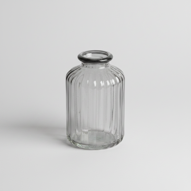 Vaasje glas grijs