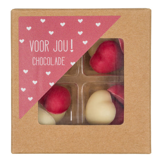 Voor JOU! chocolade hartjes