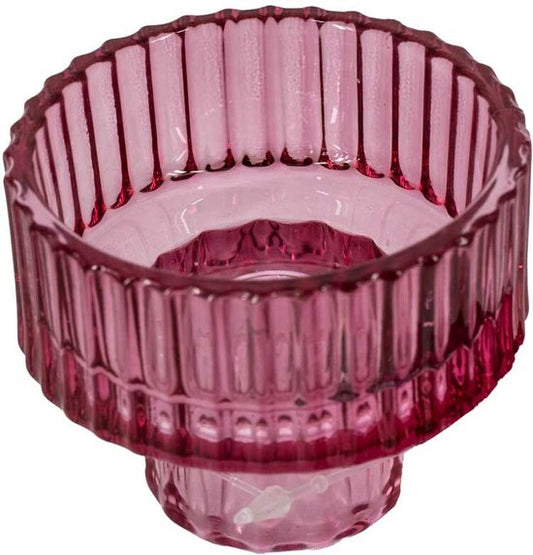 Waxine- & kaarsenstandaard roze